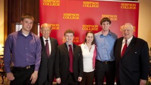 George McGovern with Simpson students
