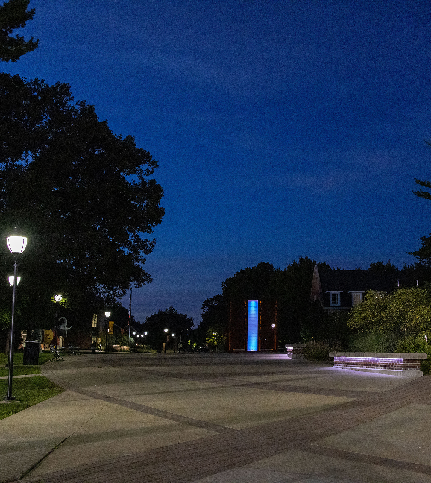 Campus at night