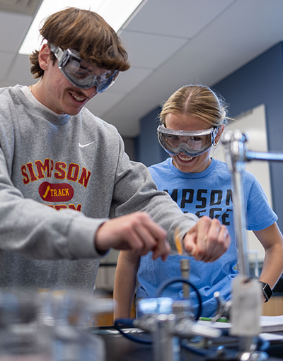 Students working in Chemistry Lab