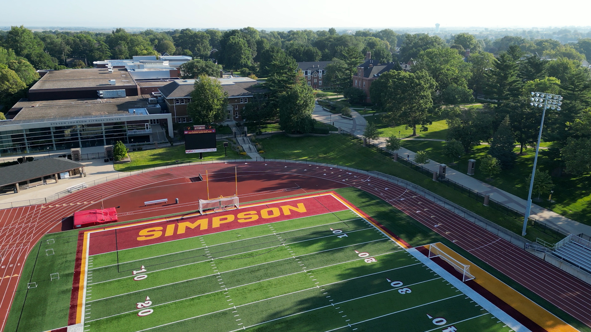 Aerial of Buxton Football Field