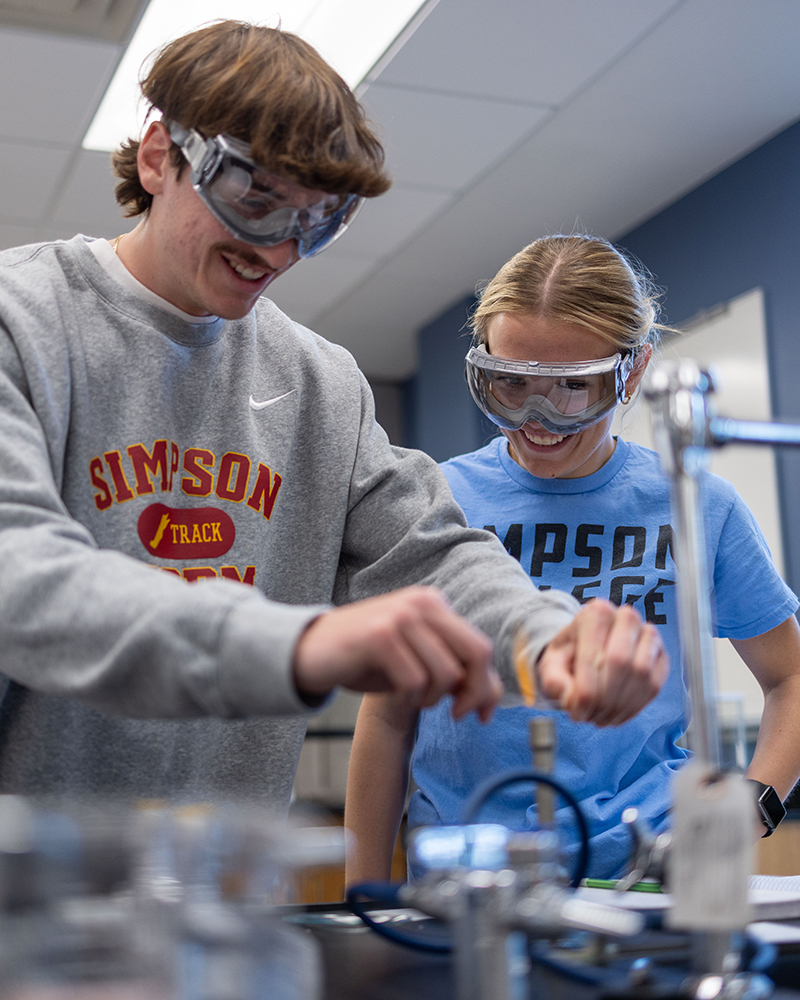 Students working in a Chemistry lab