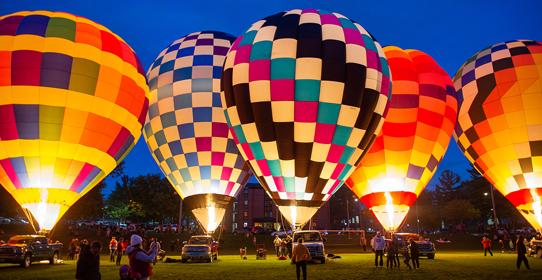 Hot Air Balloons at night