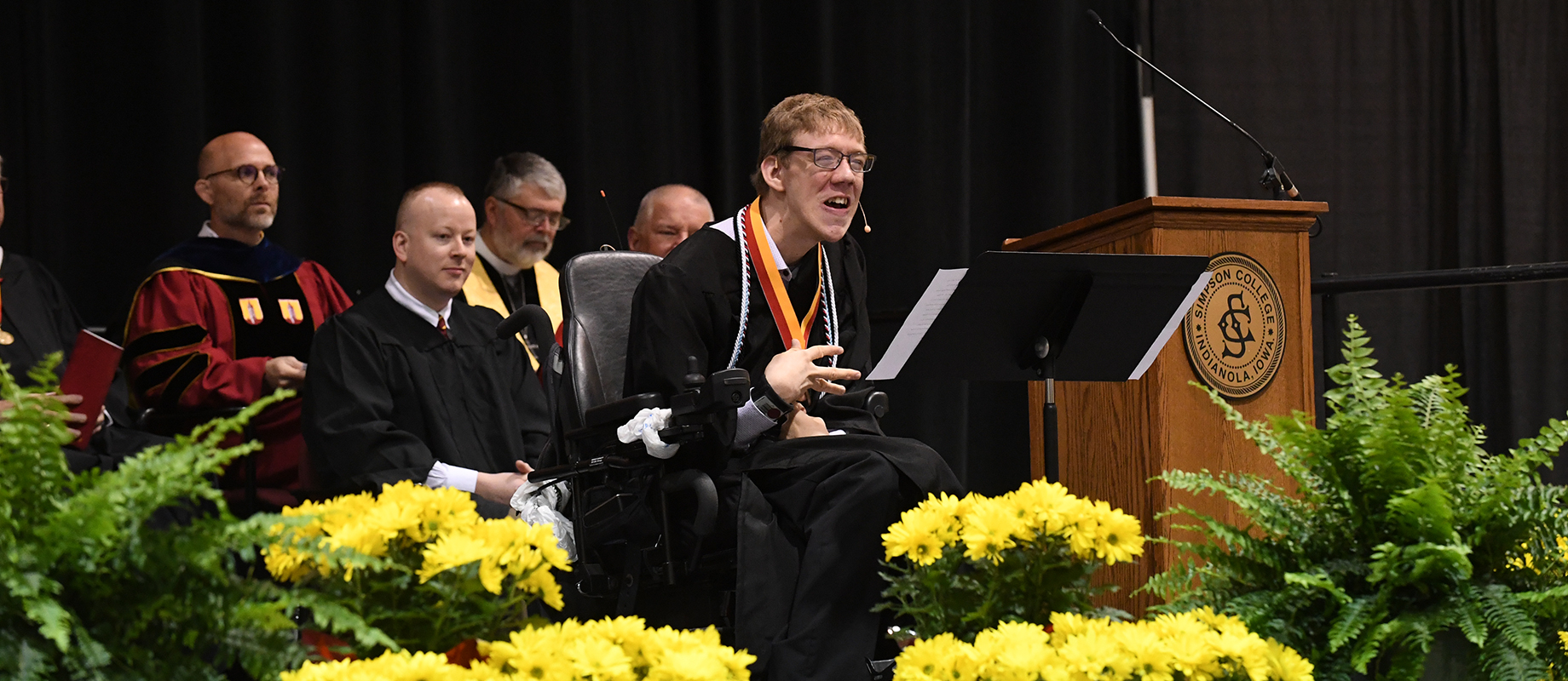 Alex Hoffman delivered the undergraduate student address at the 2019 commencement ceremony.