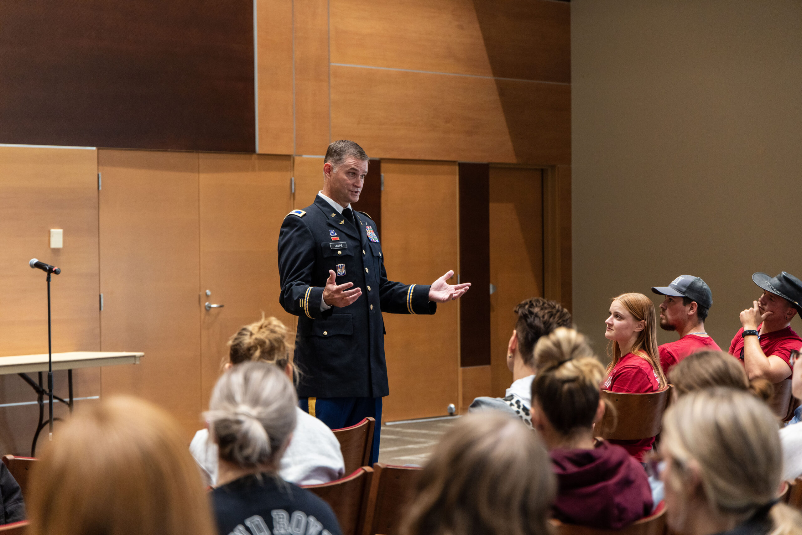 Colonel Charles Lampe Speaking