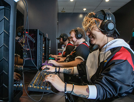 students in the esports arena