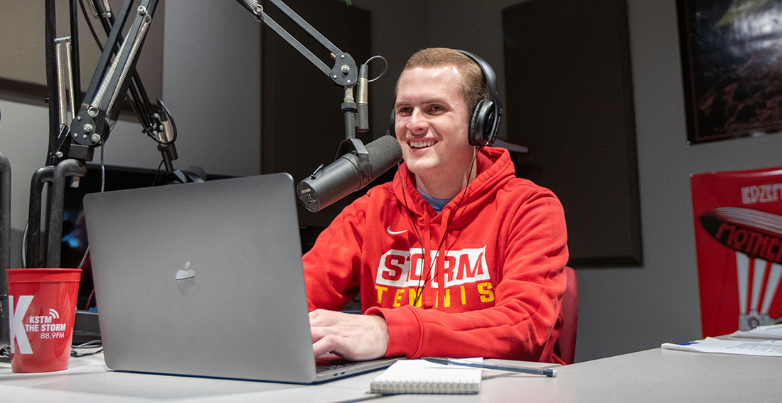 Jake DJ for campus radio