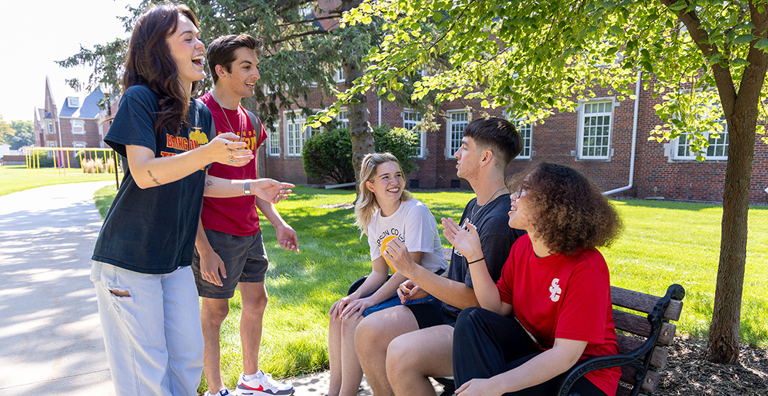 Students on campus