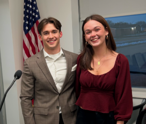 Ava Carnes and Jack Campbell Presenting to the Indianola School Board