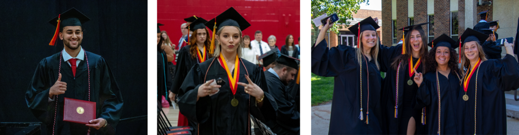 Collage of images from commencement