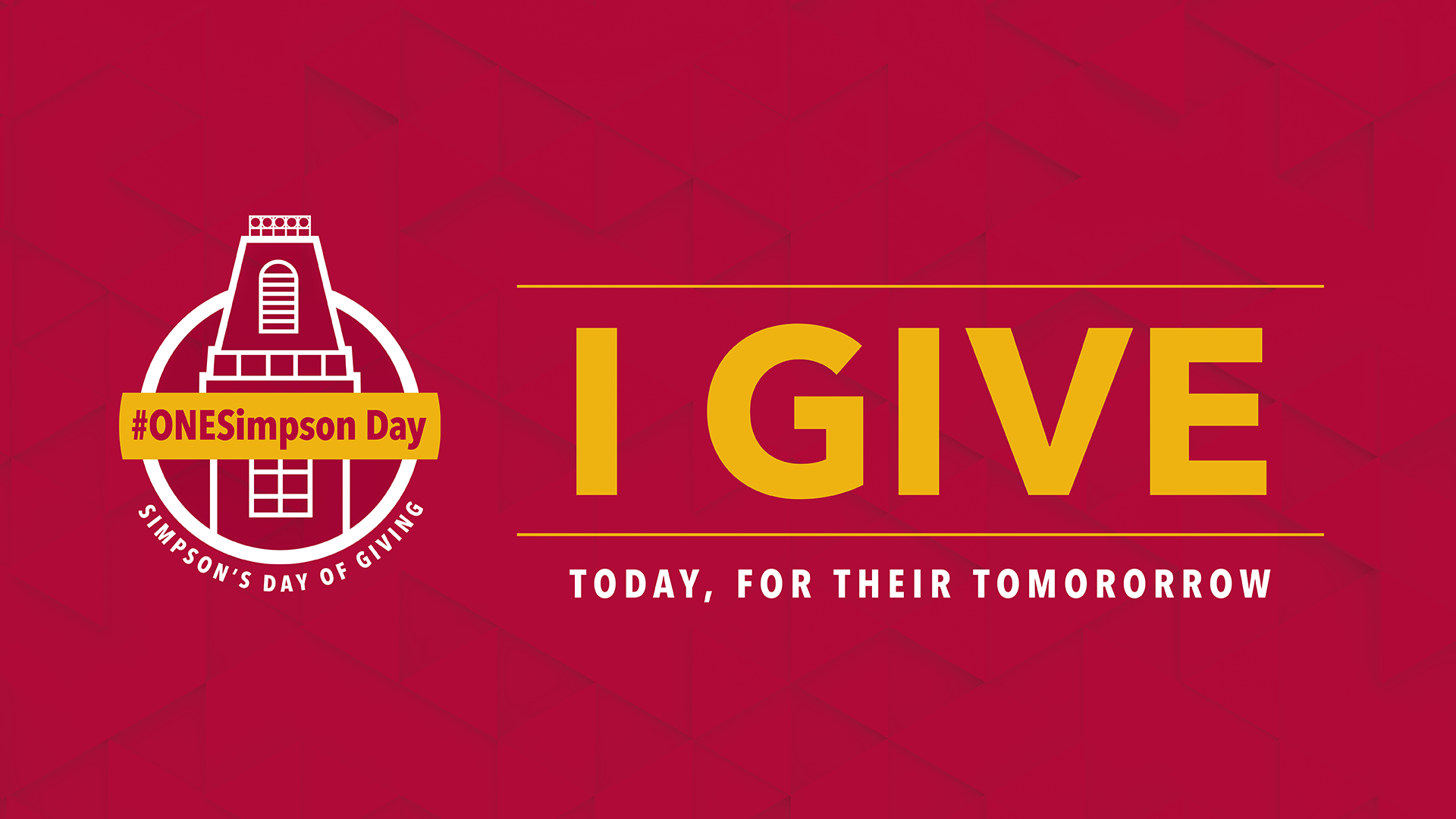 #ONESimpson Day Graphic: I give today for their tomorrow