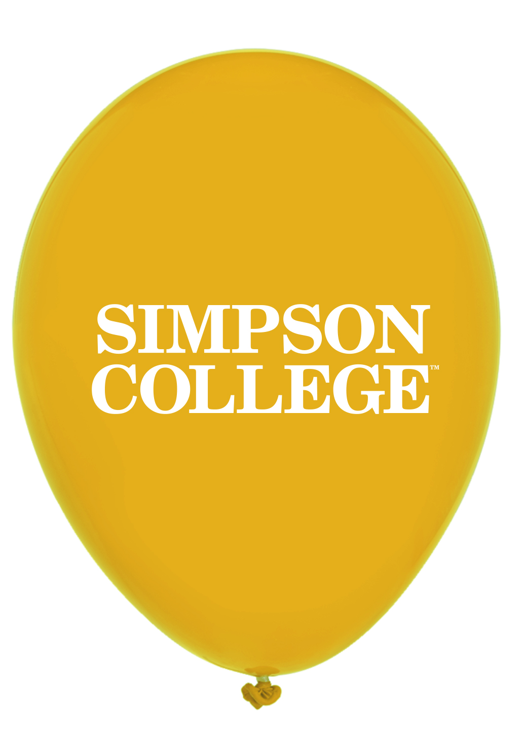 Gold Balloon with White Logo