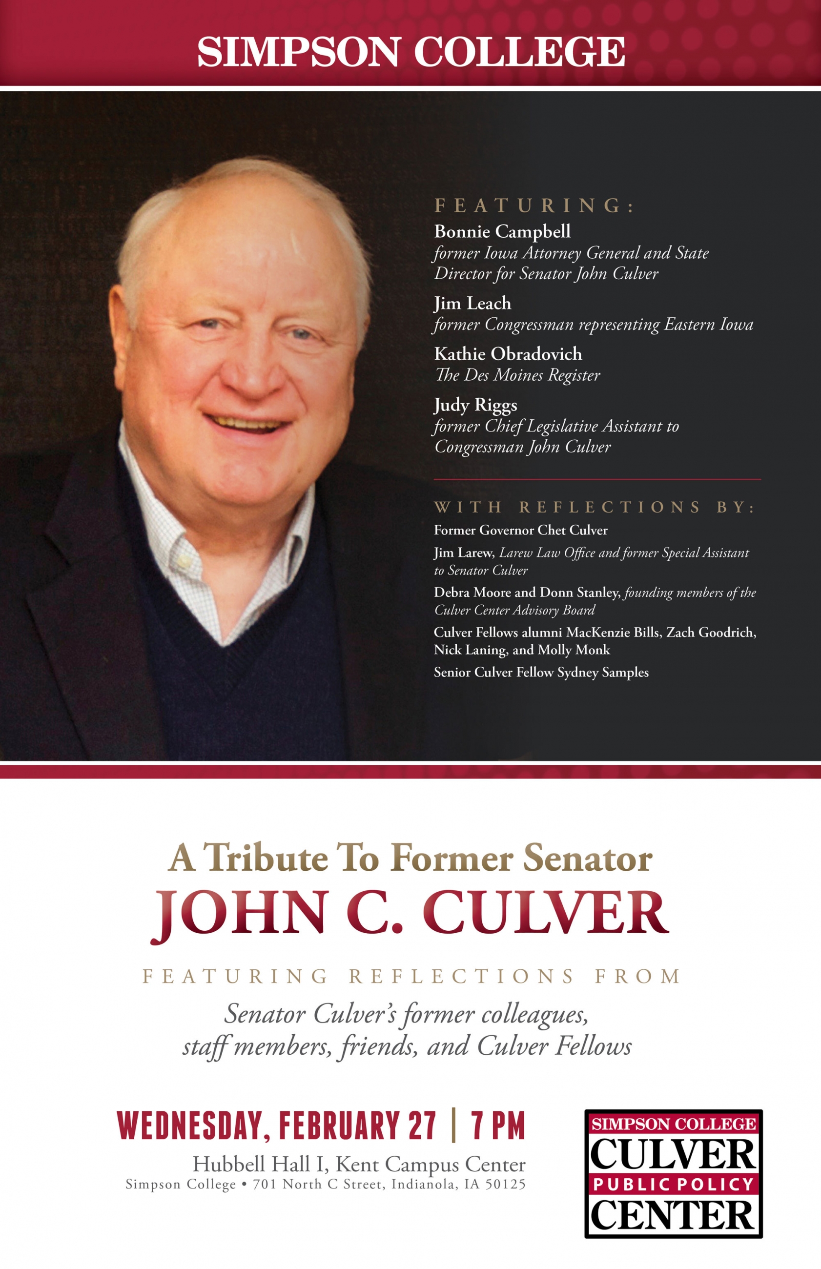 John C. Culver Tribute